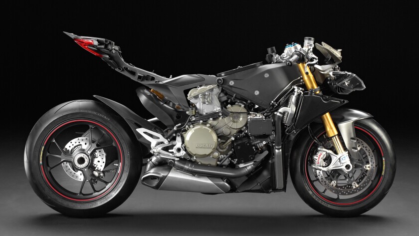 Ducati's Pangiale 1199 with its fairings removed