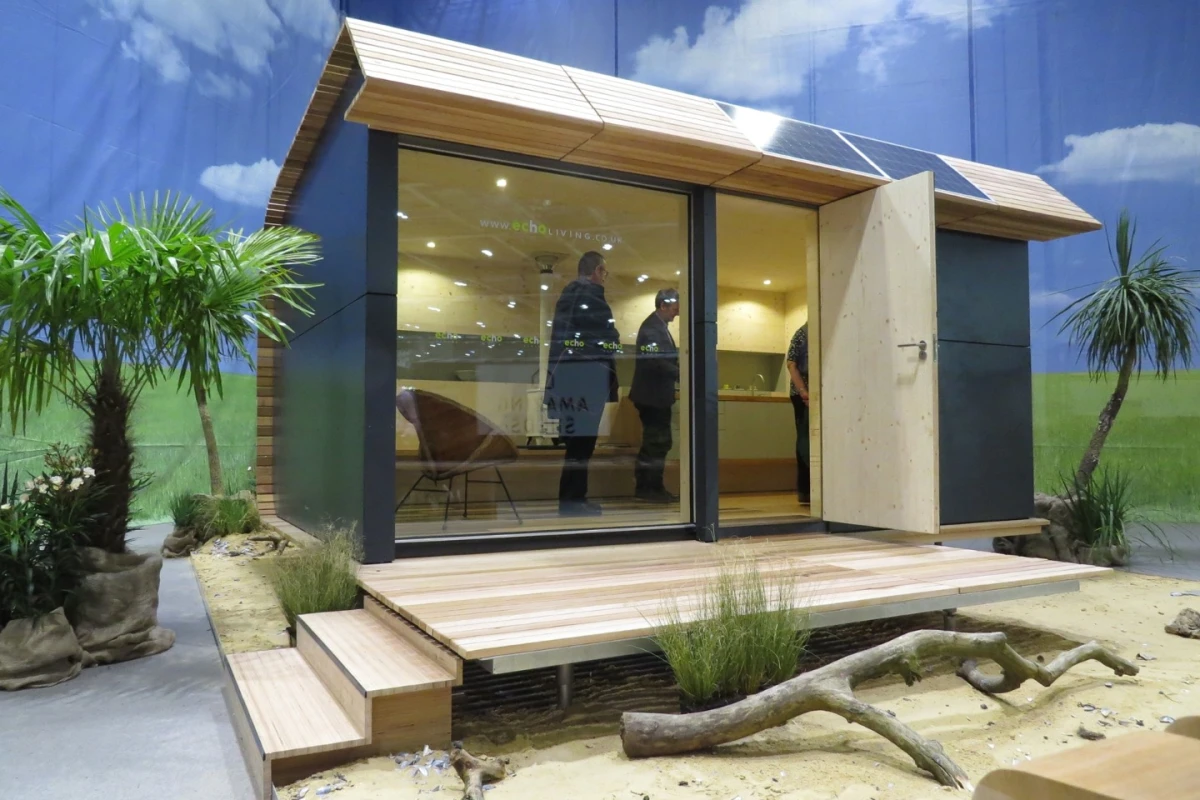 The Wave Eco Cabin measures 5.3 x 3.2 m (17.4 x 10.5 ft)