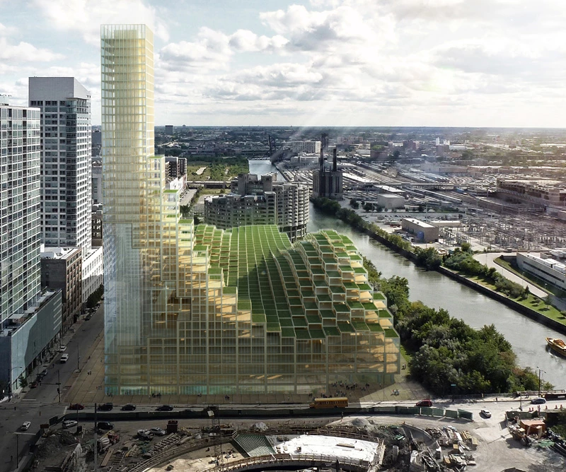 Honorable mention: Big Wood by Michael Charters is a wooden skyscraper based on recent research into the feasibility of tall wooden buildings. This one might not be all that crazy