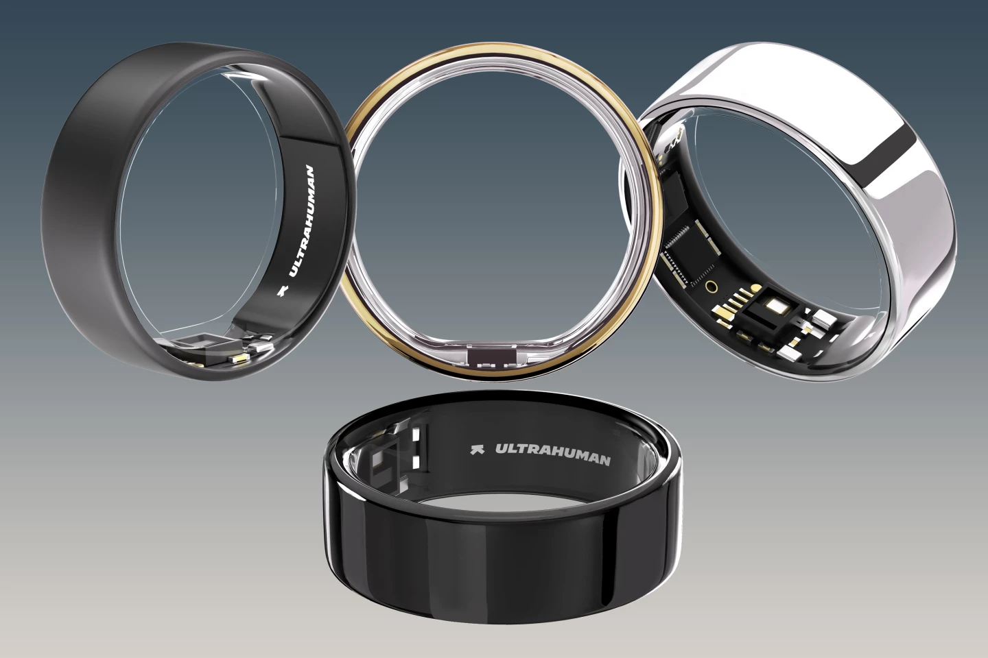 The Ultrahuman Ring AIR comes in matte grey, bionic gold, space silver, and aster black