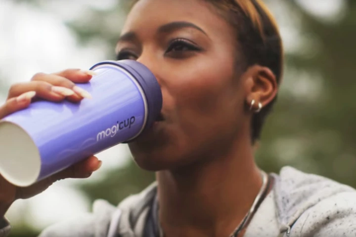 The Magicup is designed to deliver a spill-free coffee-drinking experience on the go