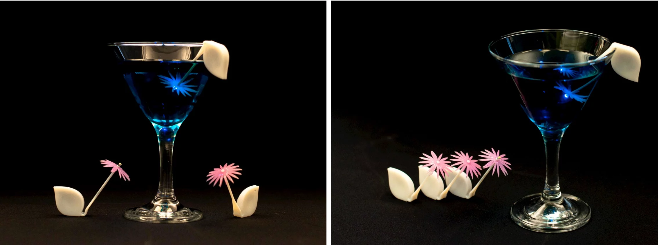 A final design of floral pipettes take inspiration from nature for cocktail crafting (Photo: Nick Wiltse)