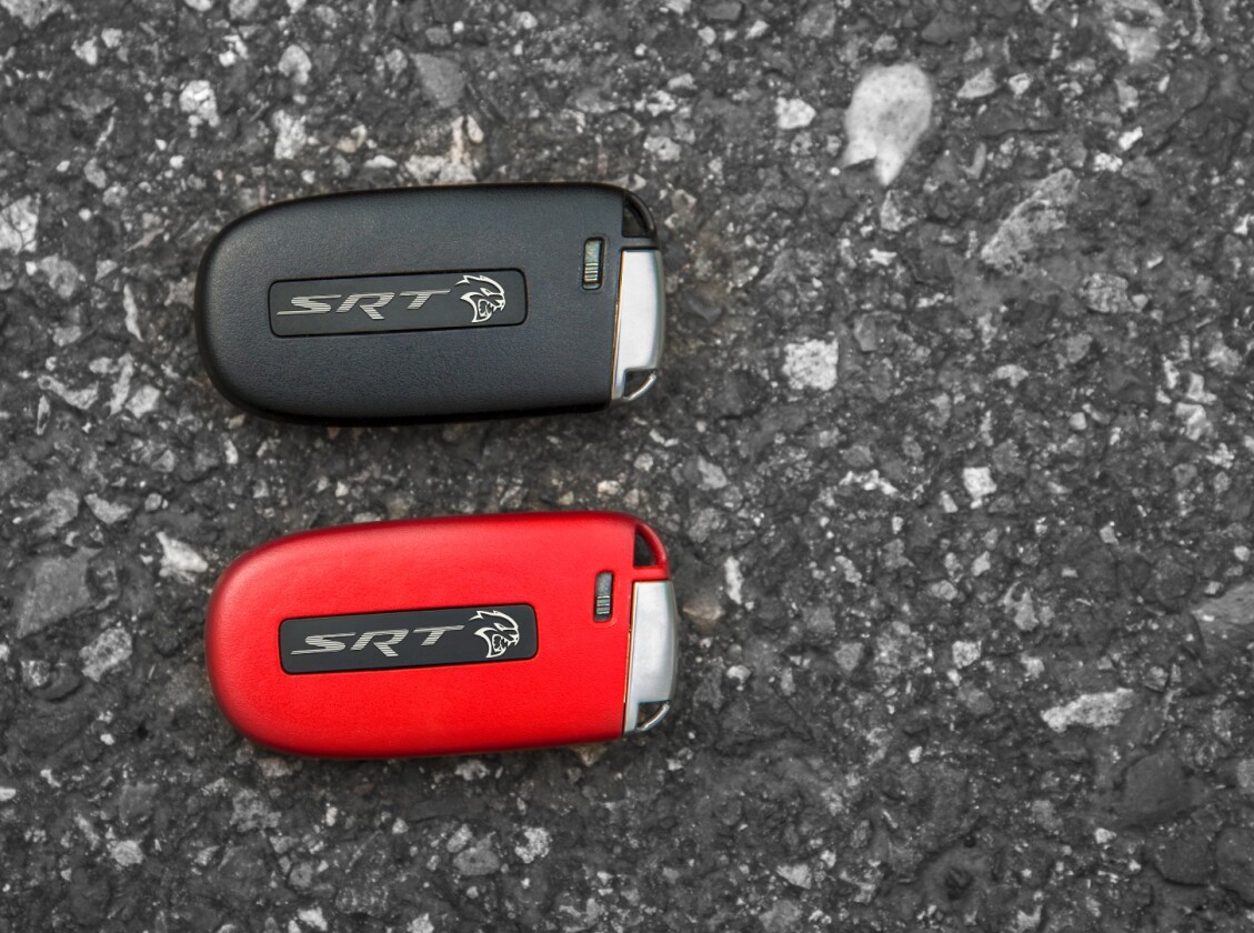 The SRT Performance Pages of the Uconnect system allow the driver to adjust parameters for the driving experience itself. Going with this, the Hellcat includes two keys.
