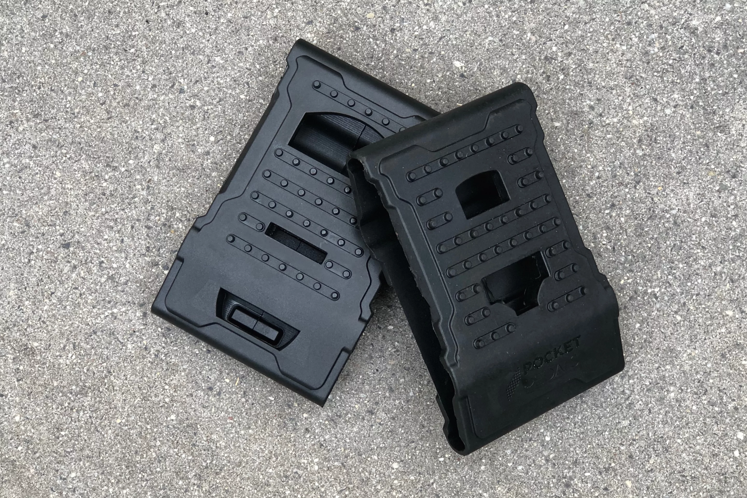 Pocket Pedals fold flat when not in use, allowing them to be stuffed in a jersey pocket