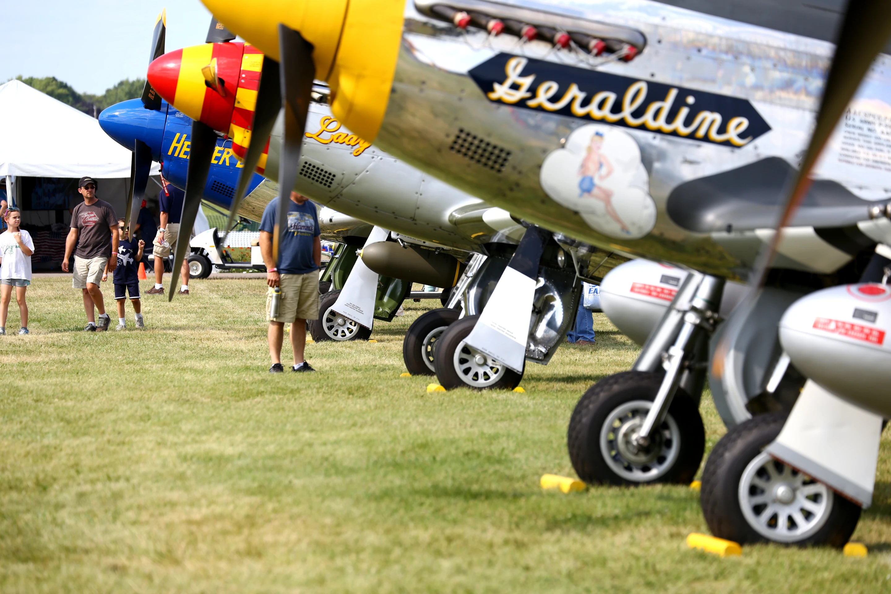 A trifecta of grazing P-51 Mustangs (Photo: Angus MacKenzie/Gizmag.com)