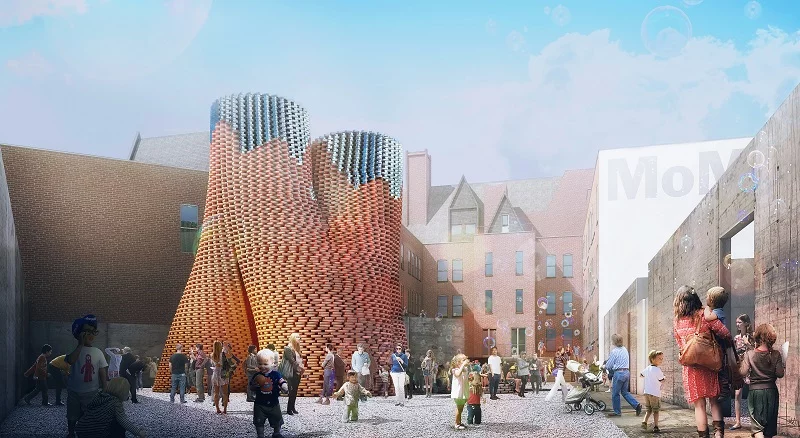 A tower made of organic bricks has won the Young Architects Program 2014