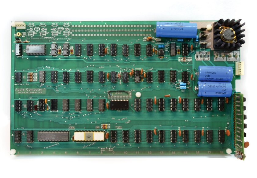 The Apple I was hand assembled by Steve Wozniak and Steve Jobs