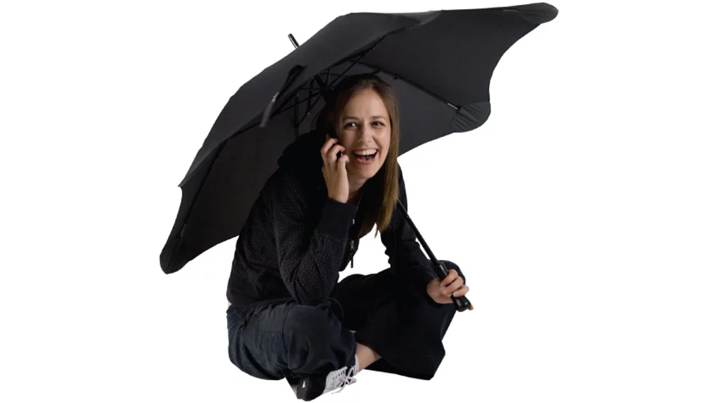 The Blunt Umbrella boasts improved strength, durability, stability and is safer than traditional umbrellas