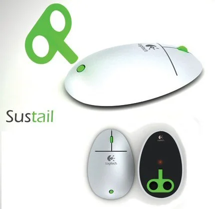 The key is stored on the underside of the mouse