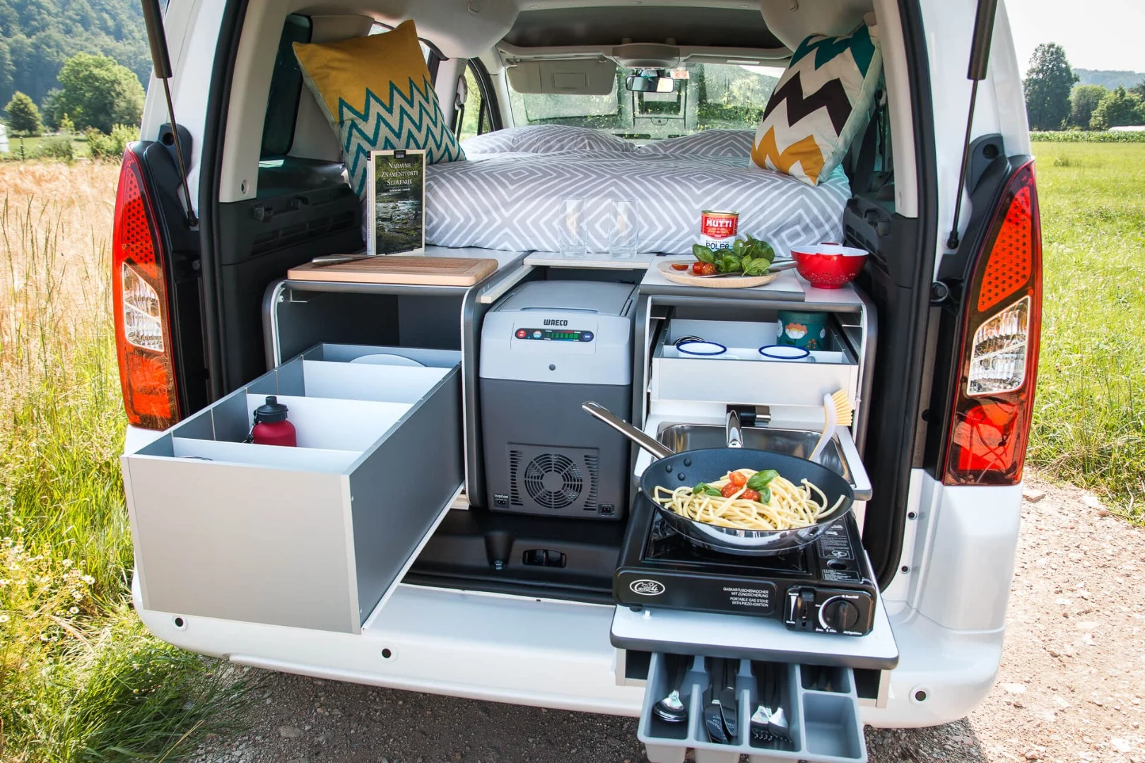 Nest Cuckoo mini-campervan galley