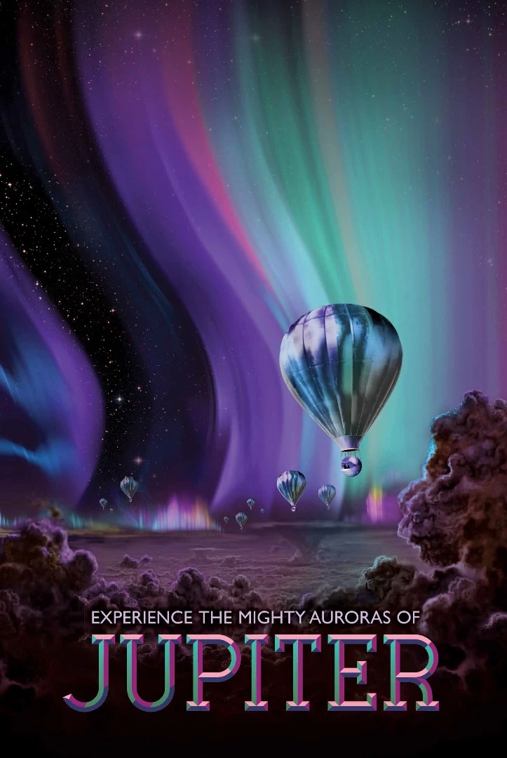 The brilliant auroras of Jupiter inspired this design