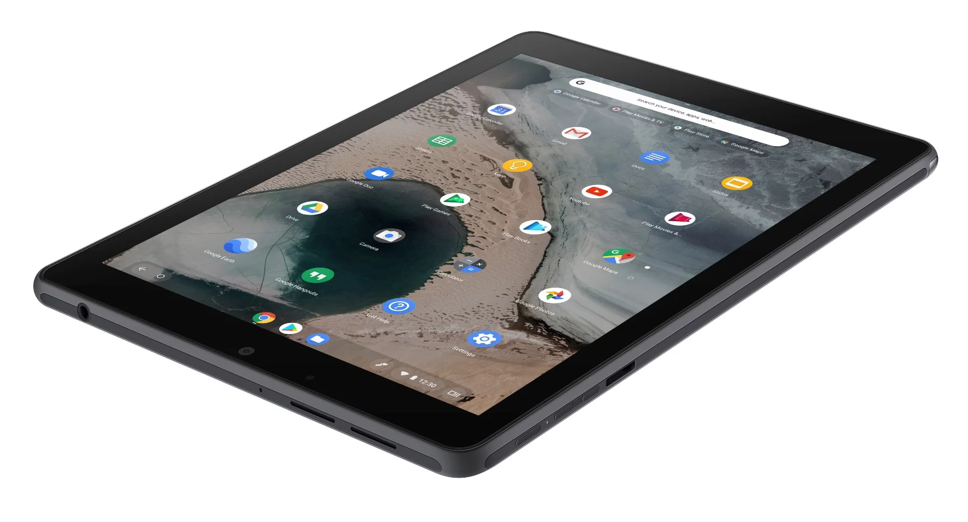 The Chromebook CT100 tablet has a 9.7 inch, 1,536 x 2,048 resolution display