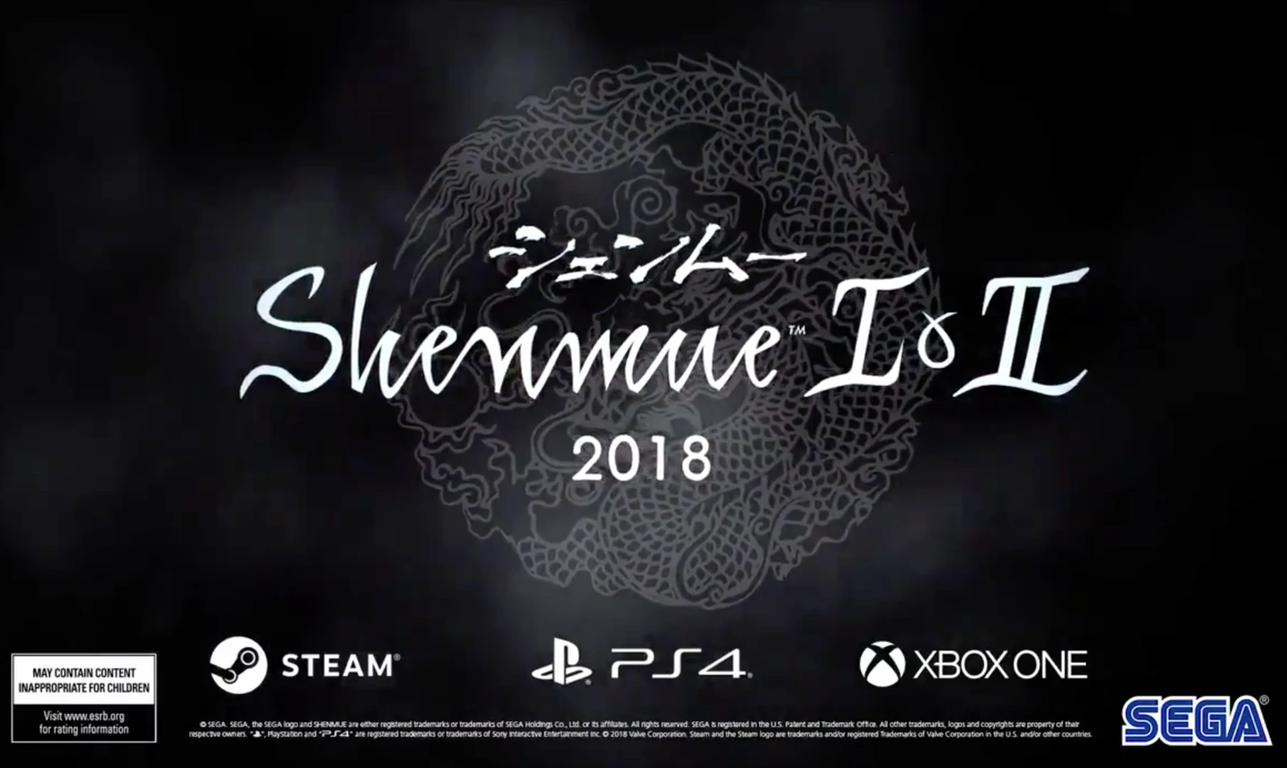 Shenmue 1 and 2 releases are set for PlayStation 4, Xbox One and PC this year