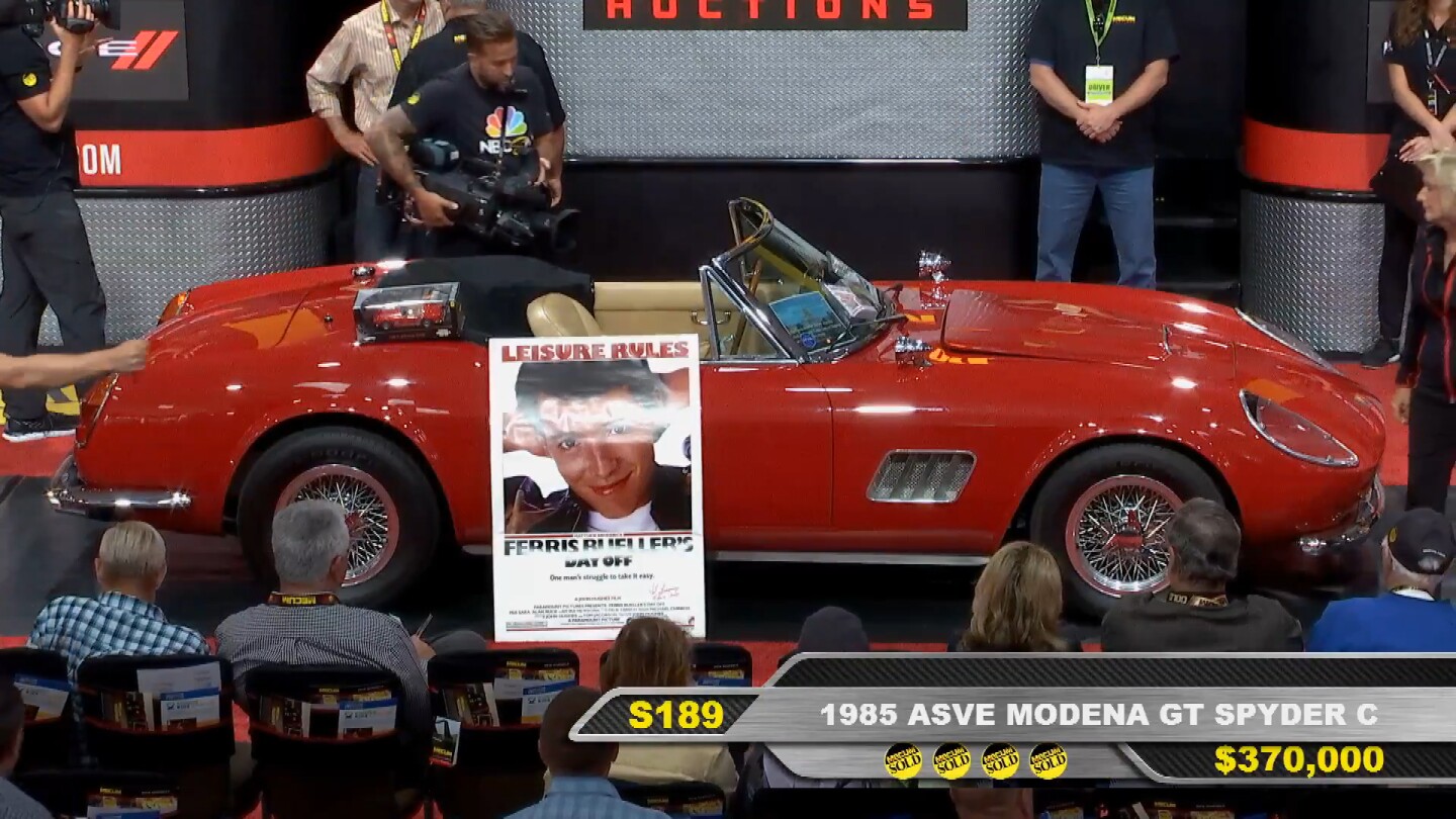 The Modena that sold this week went to auction with an estimate of $250,000 to $300,000, but became the most valuable so far. The $370,000 hammer price pictured above was subject to a ten percent buyers premium which calculates to $407,000 and indicates that prices have essentially tripled in the space of eight years