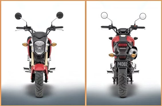 Honda's new Grom coming and going (Photo: Honda Powersports)