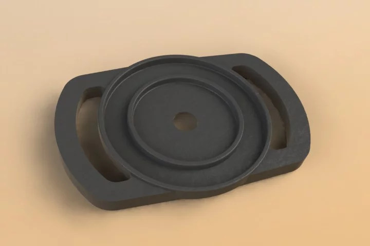 Each lens cap holder is designed to hold three or four different-sized lens caps (two on one side and one or two on the other), although (obviously) only one cap can be secured in the holder at any one time