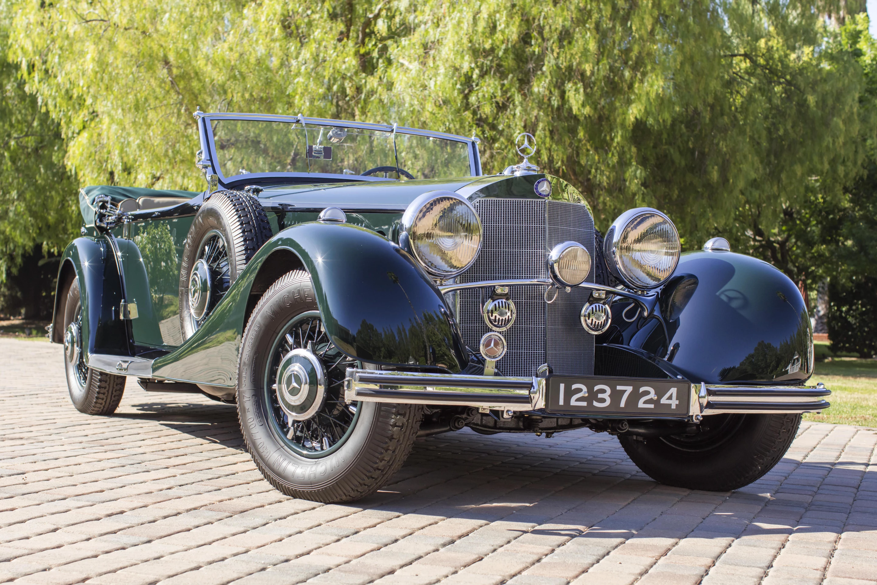 No Sale | 1936 Mercedes-Benz 500K Offener Tourenwagen | High Bid: $1,200,000 | Bonhams | Quail Auction, Los Angeles | 14 Aug 2020 | Lot 33 | Estimate: $2,000,000 to $2,500,000 | Official Bonhams Auction Page