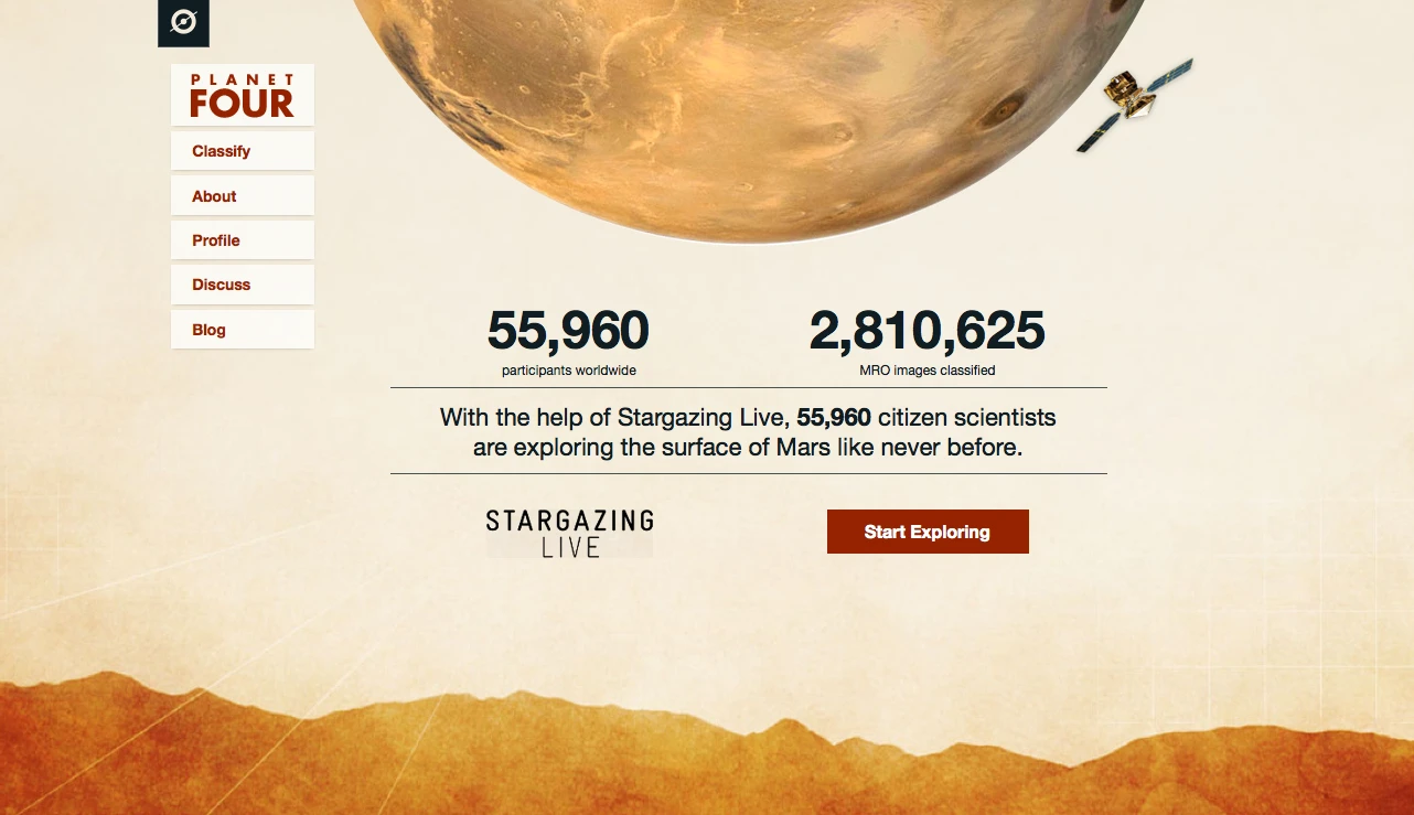 The Planet Four website