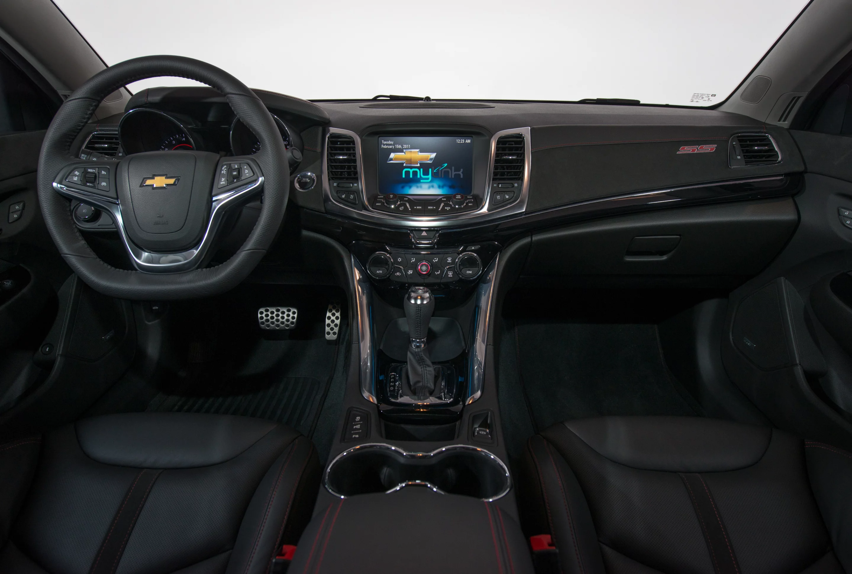 The 2014 Chevy SS includes an eight-inch touchscreen infotainment system