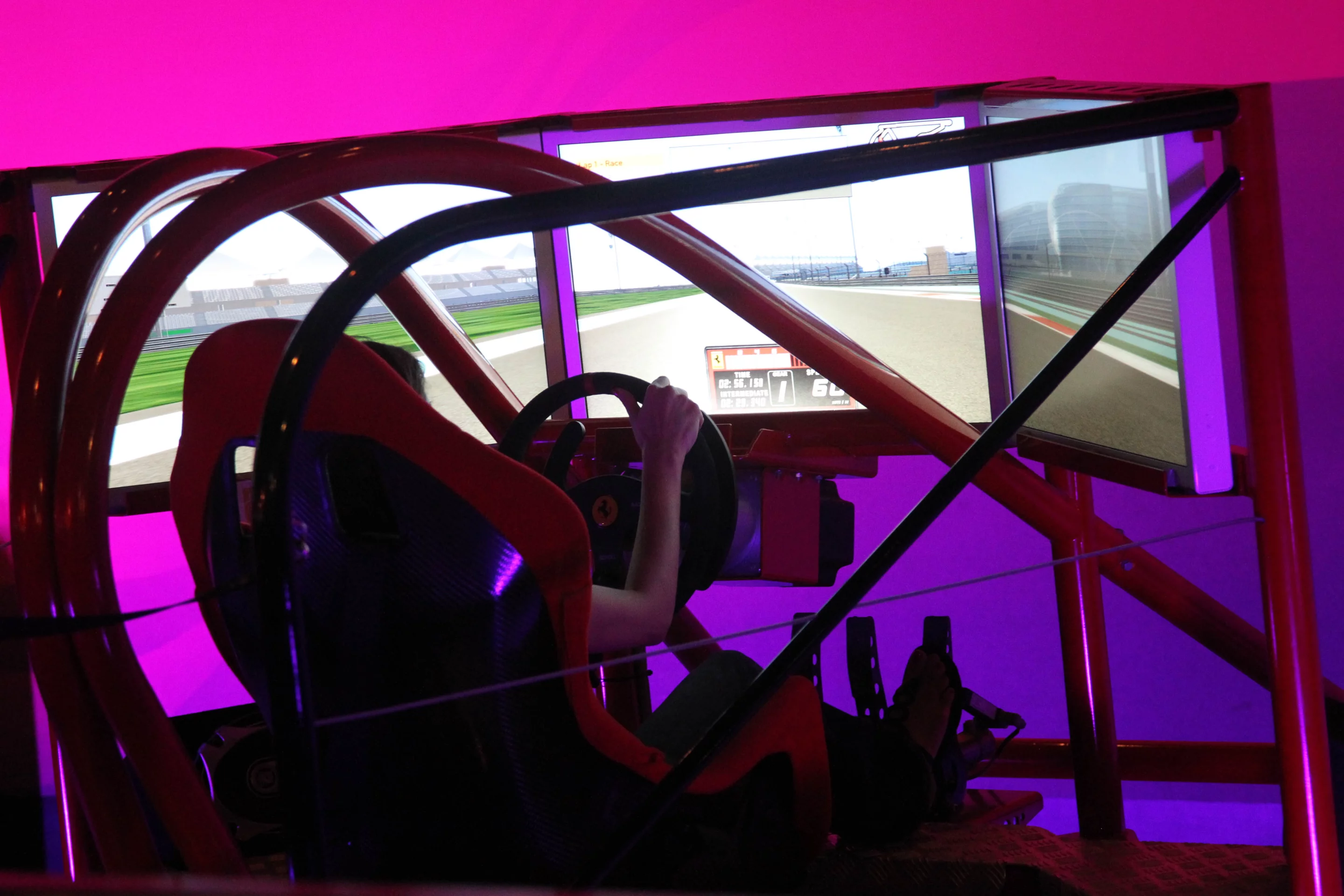 Driving experience inside Ferrari World