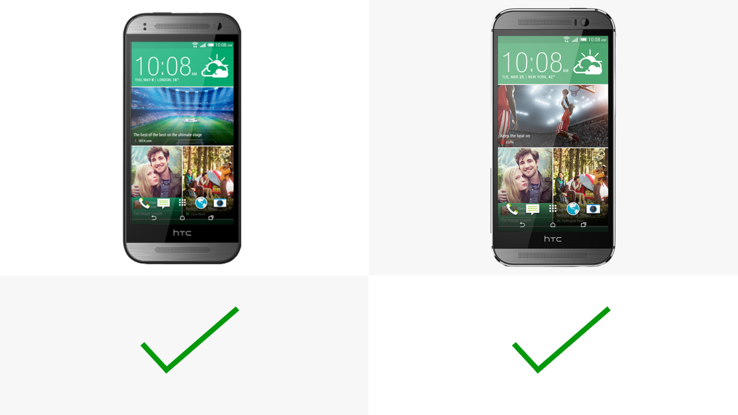 Both handsets feature HTC's BoomSound tech