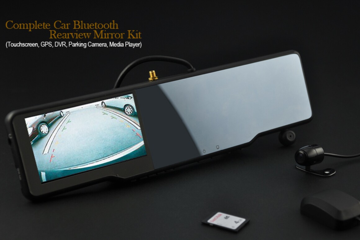 Rearview Mirror Kit Adds Bluetooth Gps Multimedia Playback