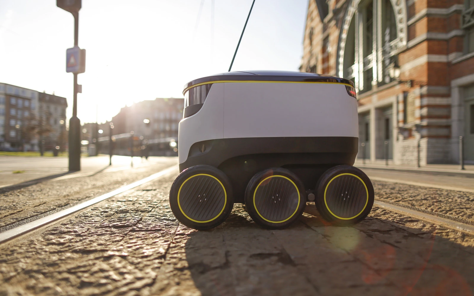 To begin with, the robots will be accompanied by a human as they complete the deliveries