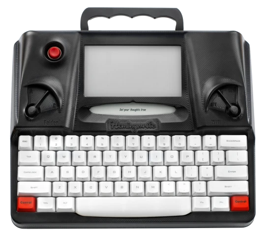 Hemingwrite combines a mechanical keyboard with Cherry MX switches and a 6-inch e-paper display