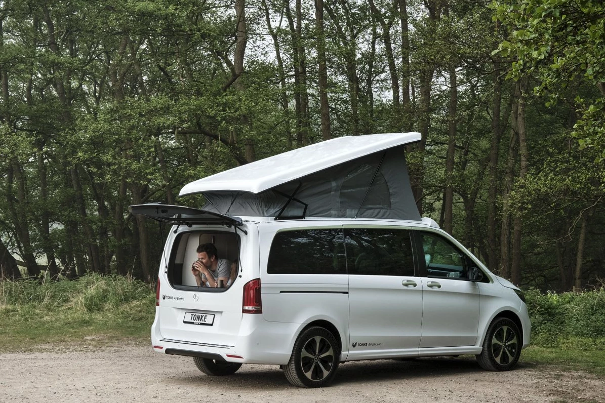 The Tonke EQV Touring taking it easy like a van life morning