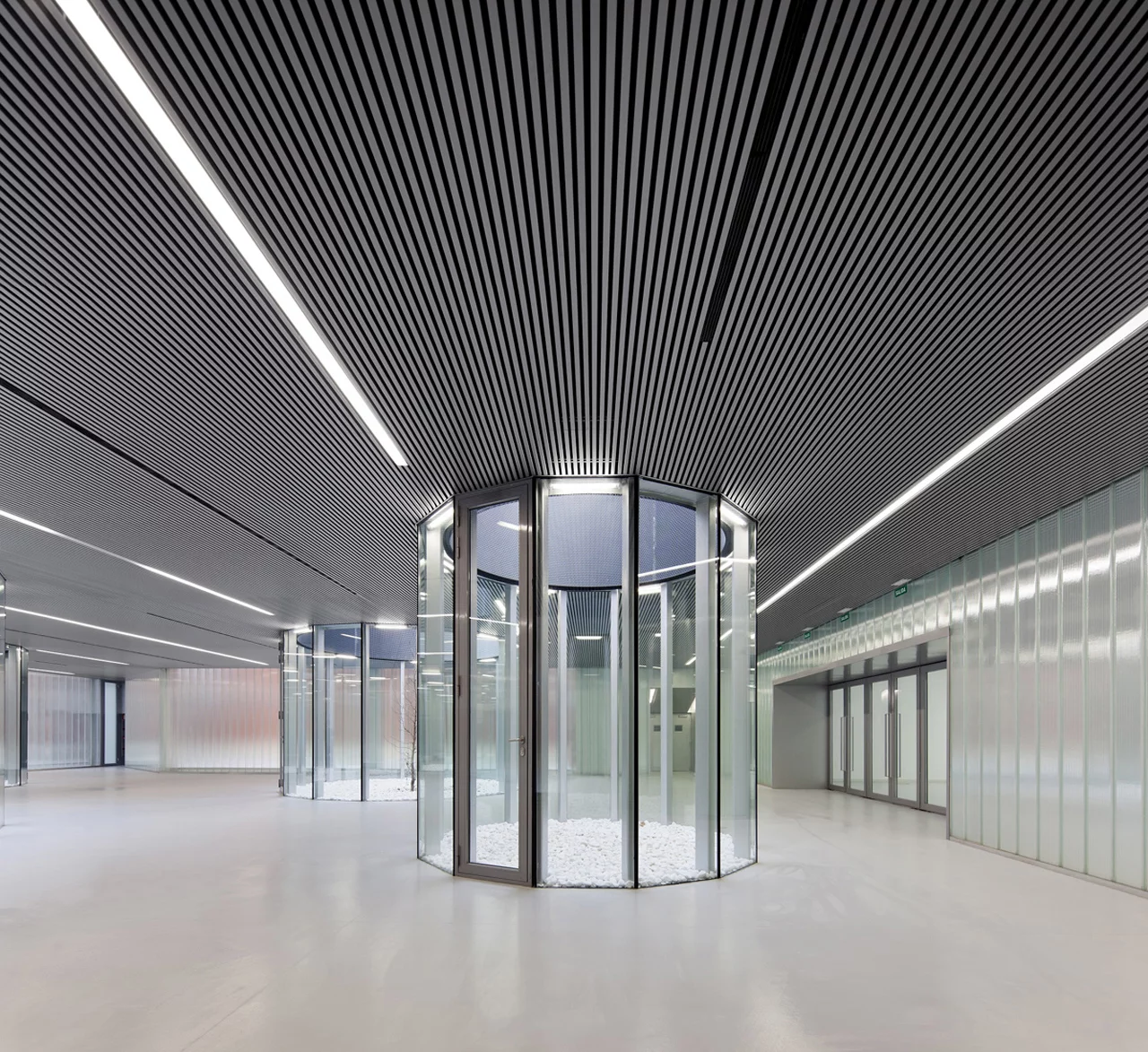 The reworked interior now contains auditoria, classrooms and activity rooms for large gatherings