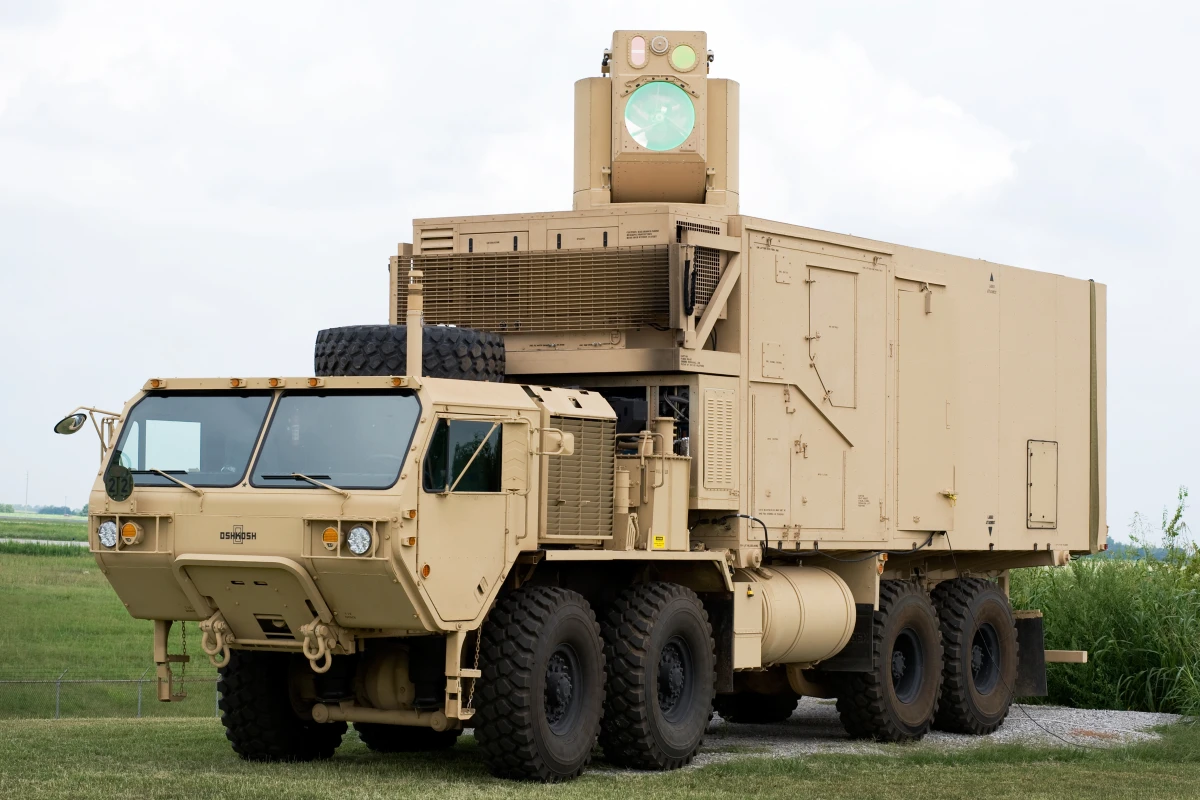 The HEL MD that took out mortars and UAVs in flight using its vehicle-mounted 10-kW laser (Photo: Boeing)
