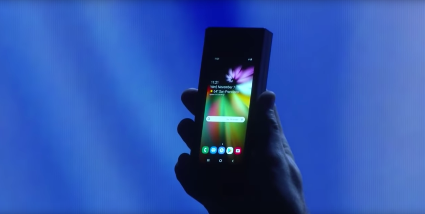 Samsung's Infinity Flex Display has a regular-sized phone screen on the outside of the device