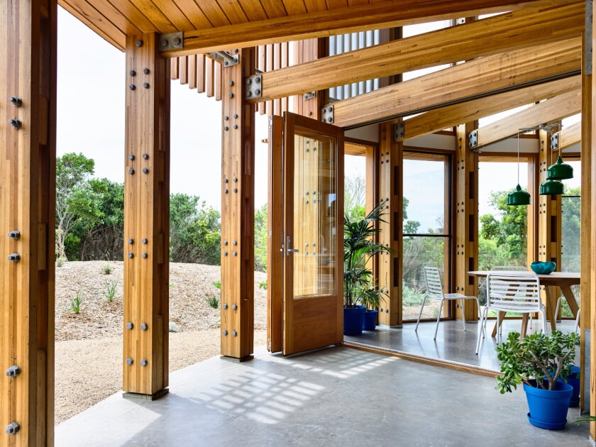 St Andrews Beach House opens up to the outside with bifold doors