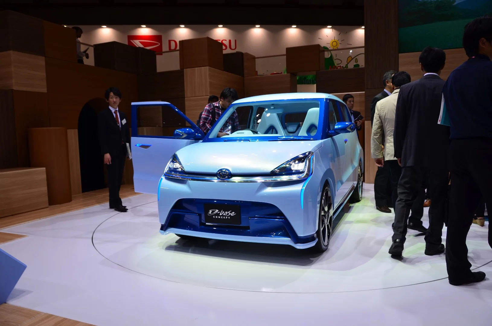 The D-base isn't as fun or innovative as the other Daihatsu concepts, but its icy blue paint gives it some flair