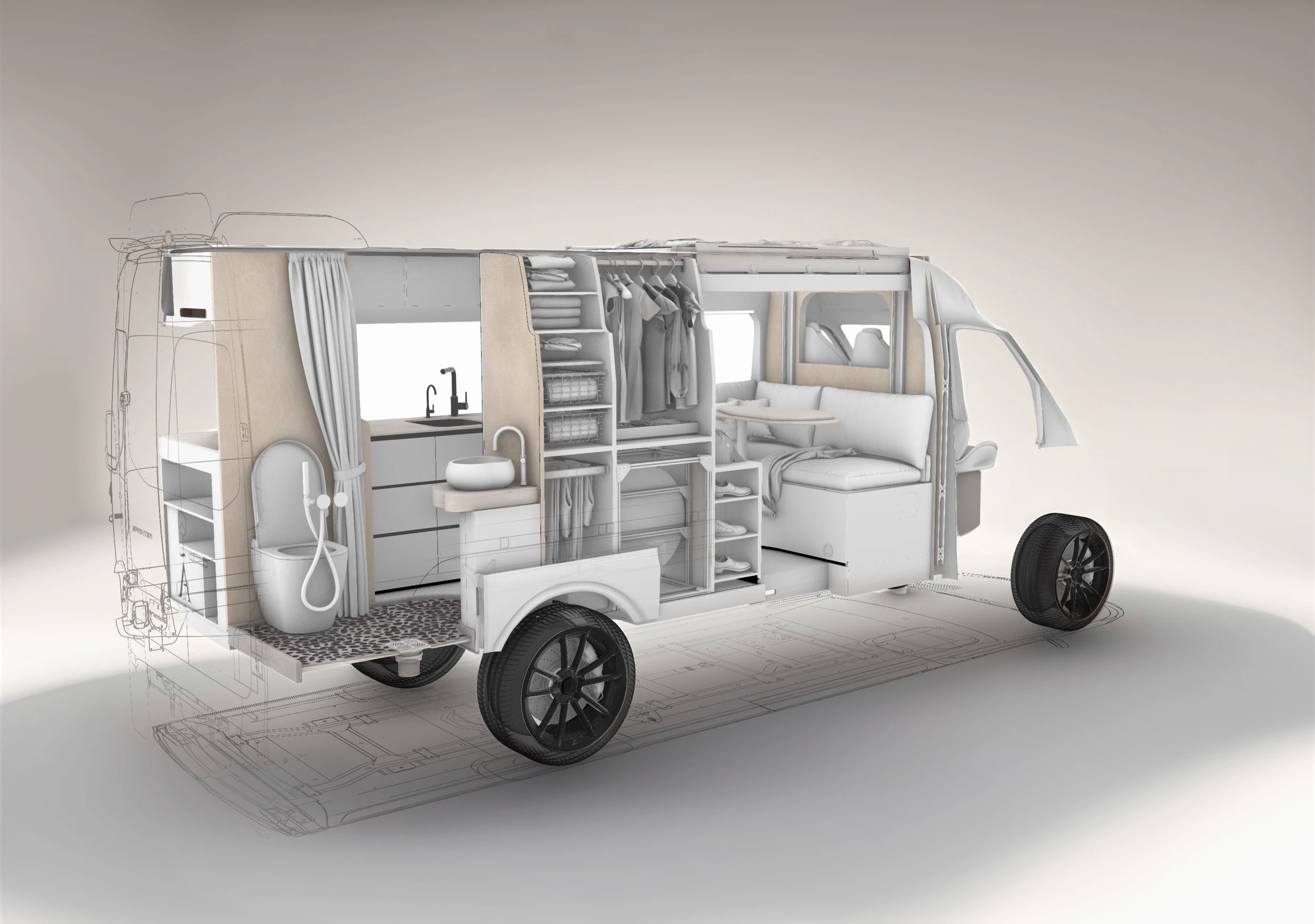 Robeta Ananya luxury camper van layout