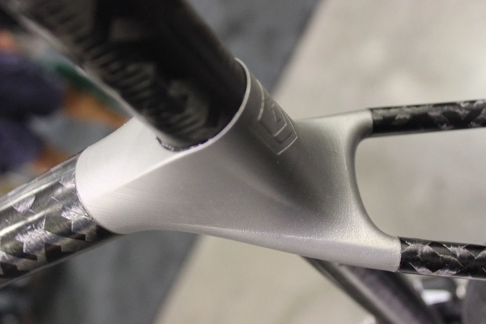 A 3D-printed titanium lug on Bastion Cycles' new road bike