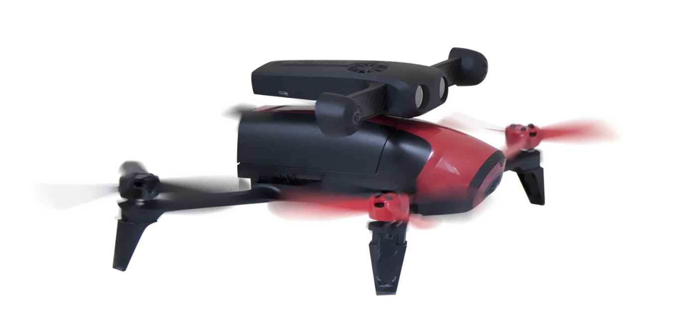 S.L.A.M.dunk can be latched onto a Linux-based drone and connected by 3.5 mm jack and/or USB