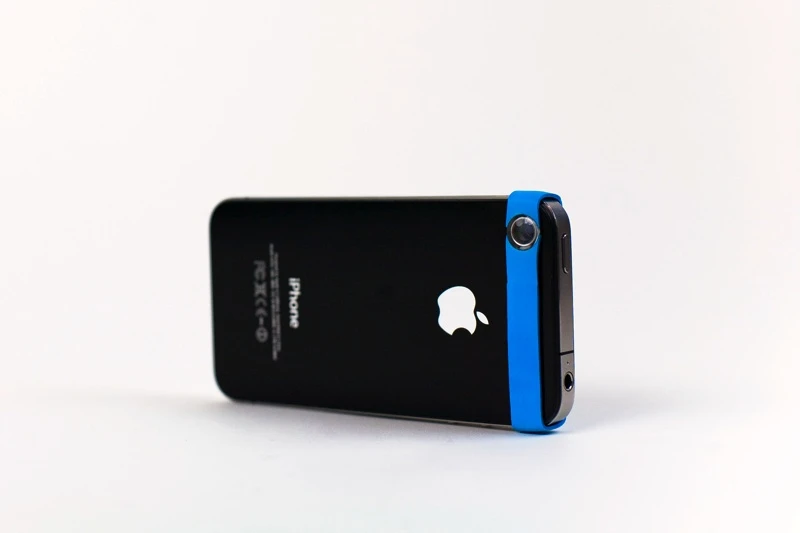 The Macro Cell Lens Band attached to an iPhone