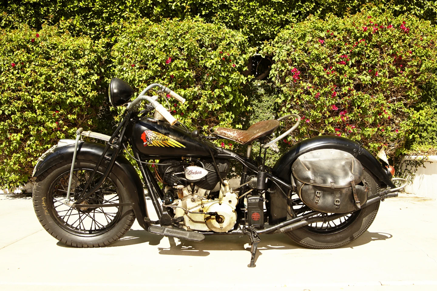 McQueen's unrestored 1936 Indian Chief. Just as he last rode it.