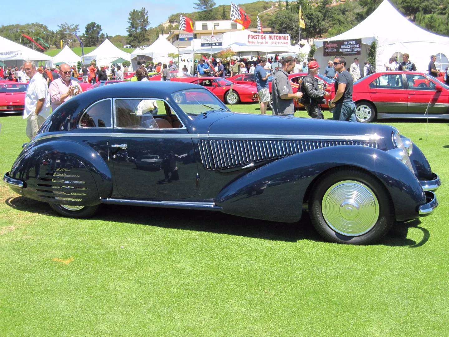 A 1930s Alfa Romeo on display at The Quail
