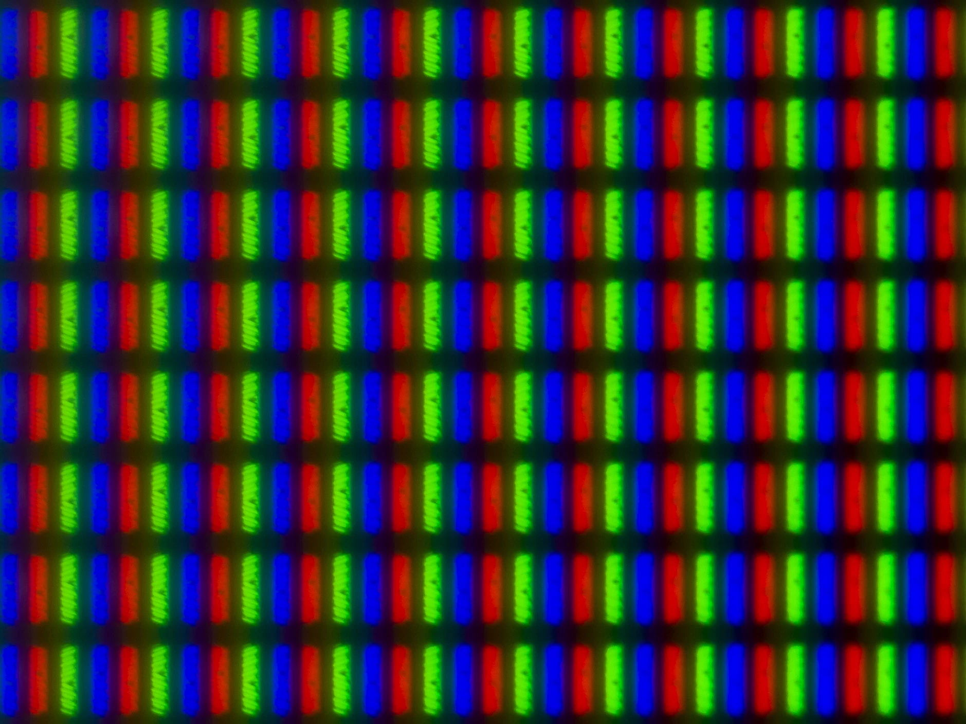 A typical RGB array like this one would be upgraded with an additional fourth UV color for activating the self-cleaning photocatalyst