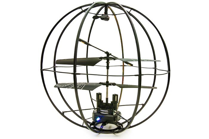 Aside from protecting the rotors and electronics, the frame also helps the Space Ball right itself on the ground