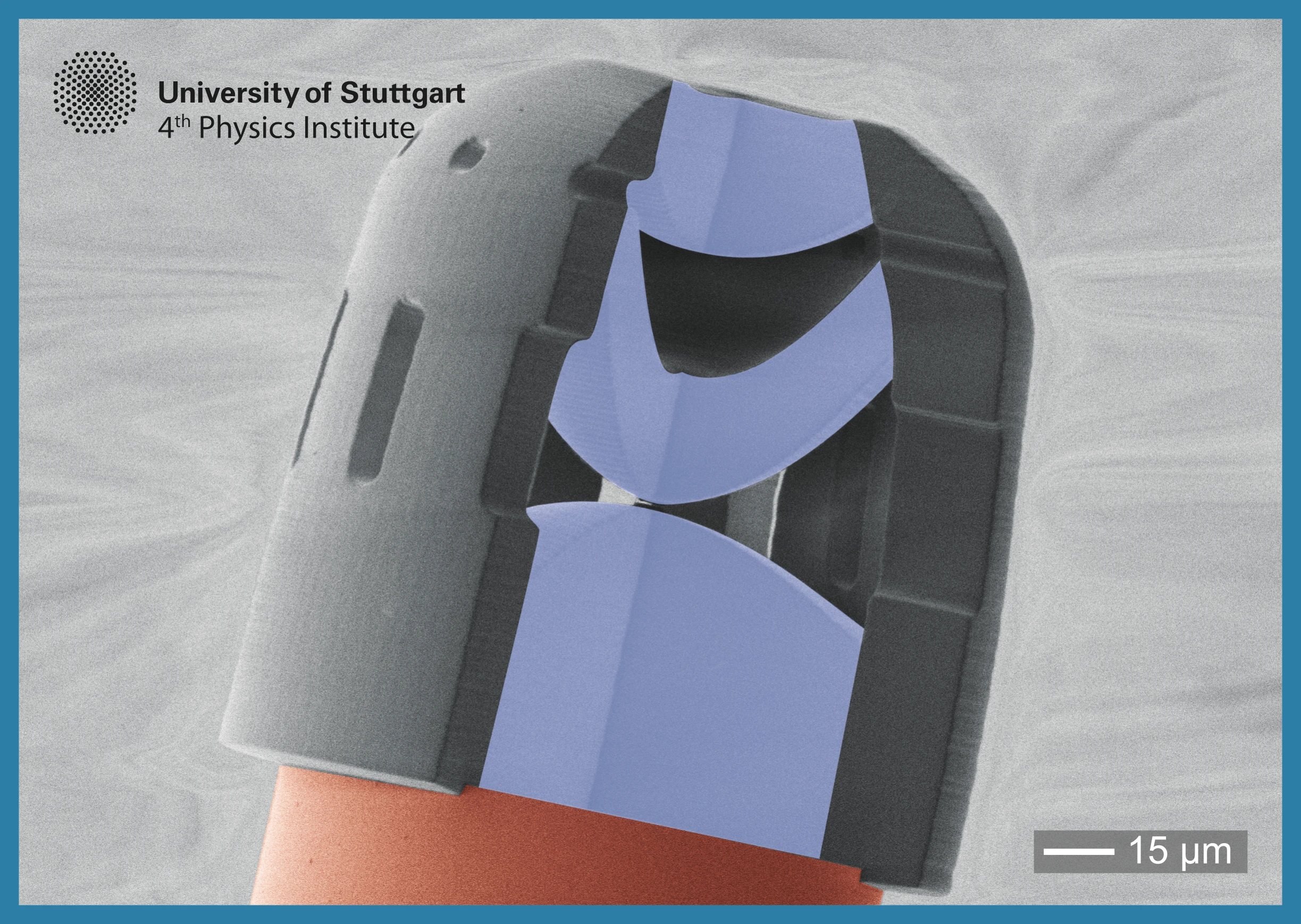 The team printed imaging components for optical microscopes with a diameter and height of 125 micrometers, and then attached them to the end of an optical fiber the width of two human hairs