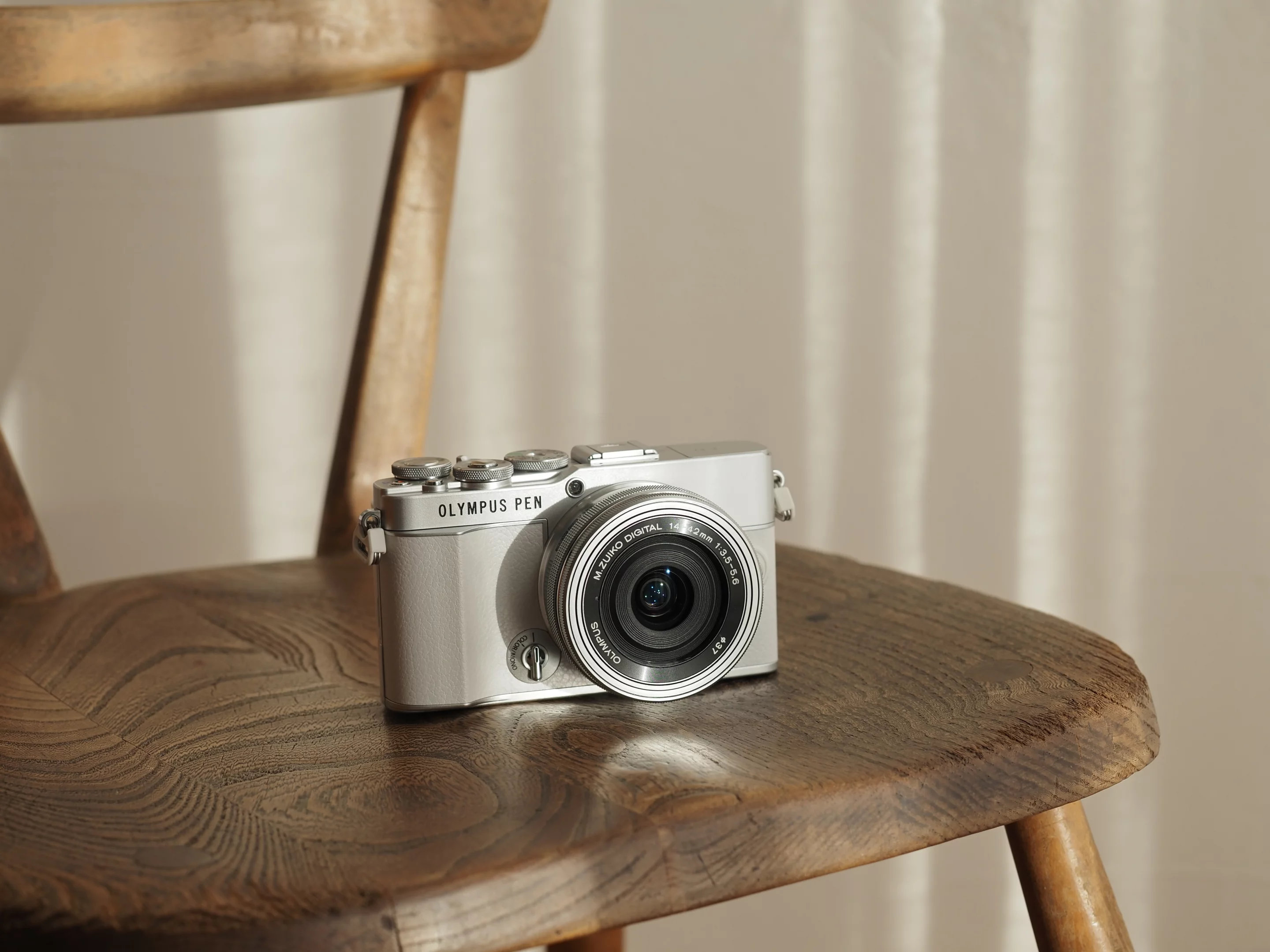 The PEN E-P7 is available in black or white