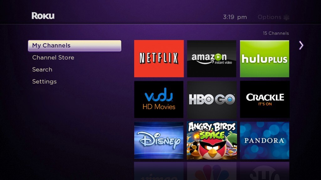 Roku's interface looks very similar to other streaming devices, including the Apple TV and Xbox