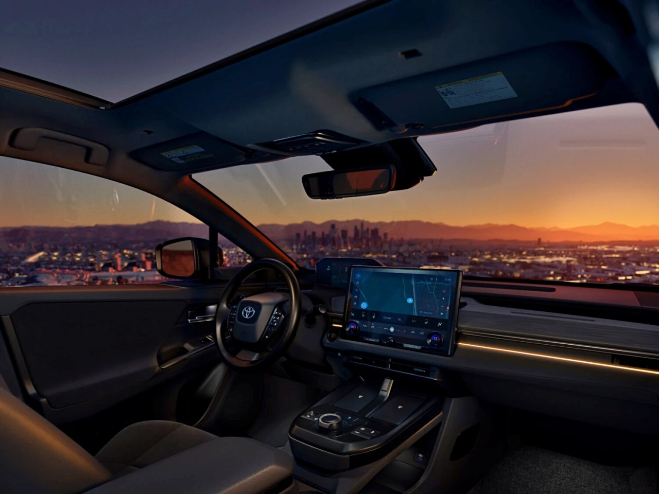 The C-HR features a new 14-inch Toyota Audio Multimedia infotainment system and paddle shifters on the steering wheel