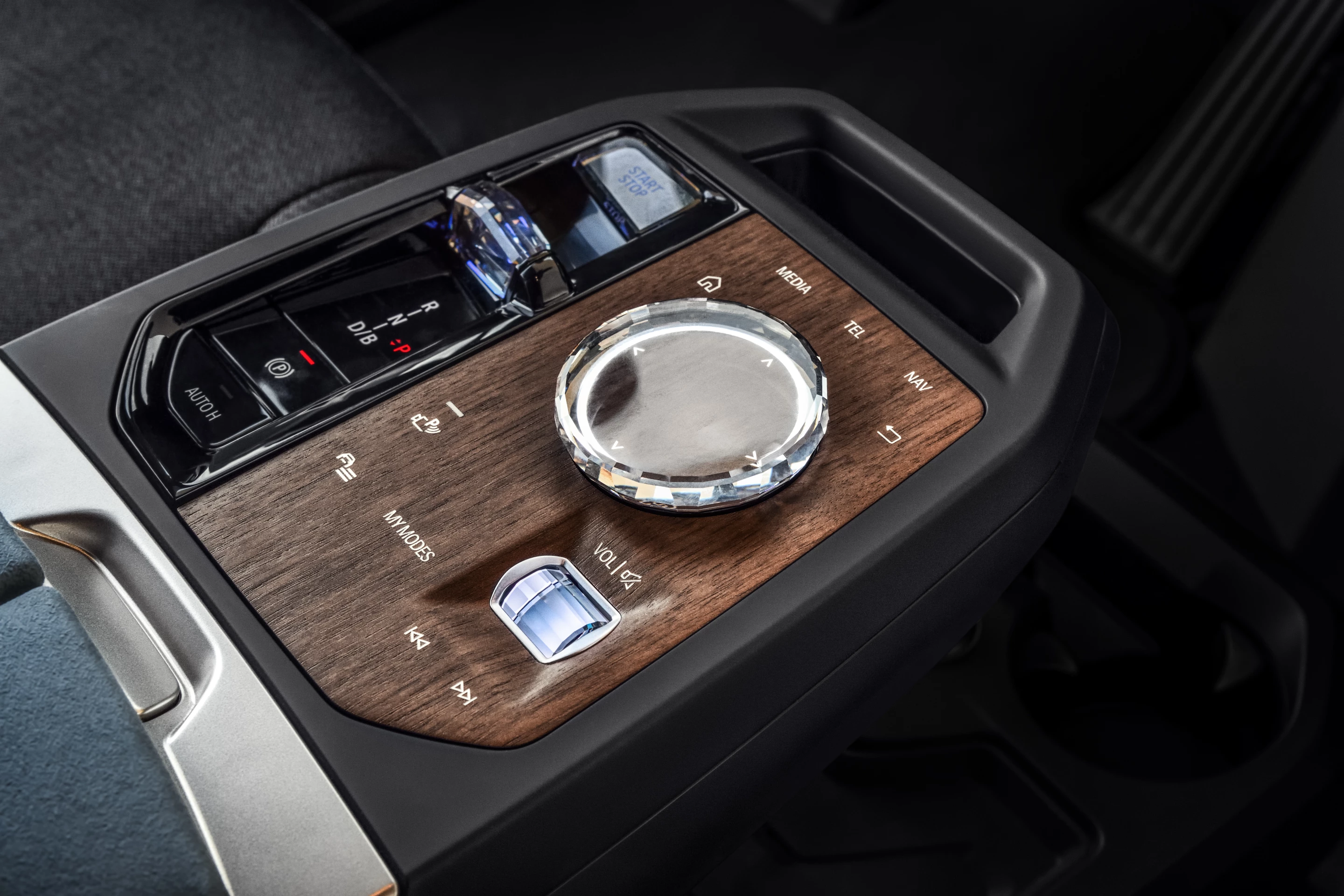 BMW centralizes physical controls on this small, handsome console