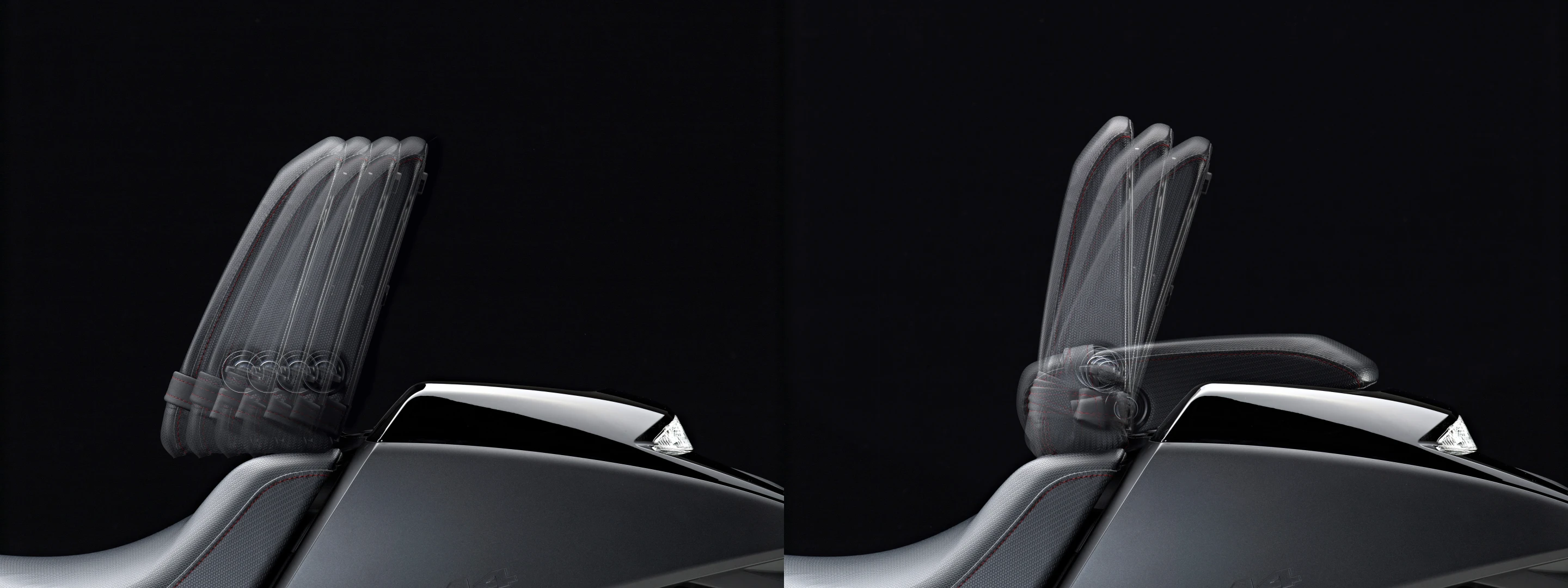The NM4's seat also has a built-in back-rest for the rider, completing the seating position in a non-conventional way – its angle can be adjusted through three positions and it slides backwards or forwards 25mm through four settings, so "cockpit comfort" can be fine-tuned