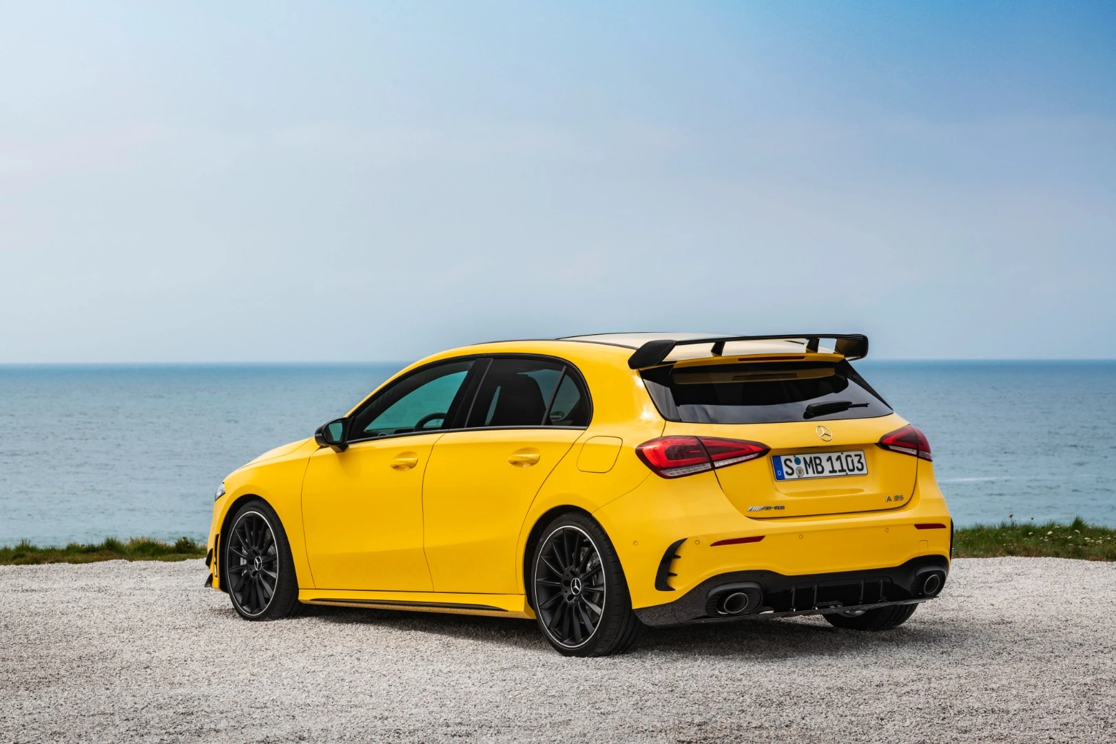 Mercedes-AMG A 35 4Matic: small details like the spoiler let people know this one's an AMG.
