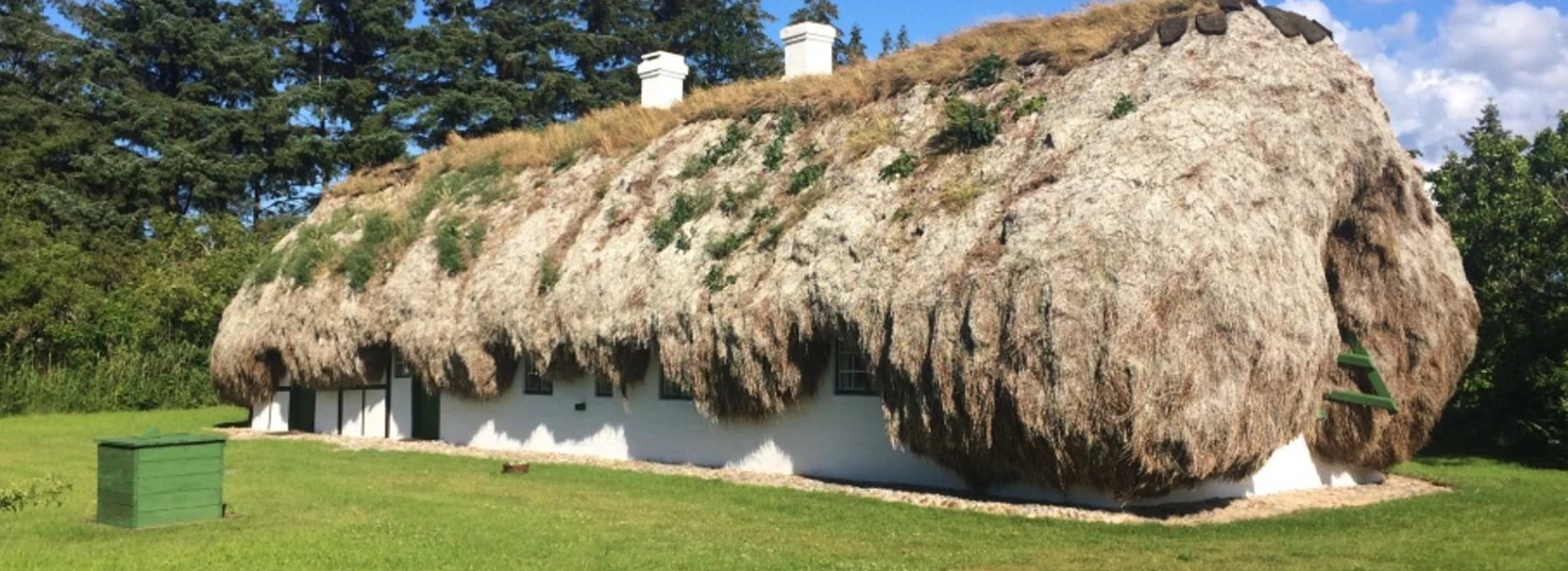 House of Andrine dates to the 18th century but the seaweed roof shown was only recently installed